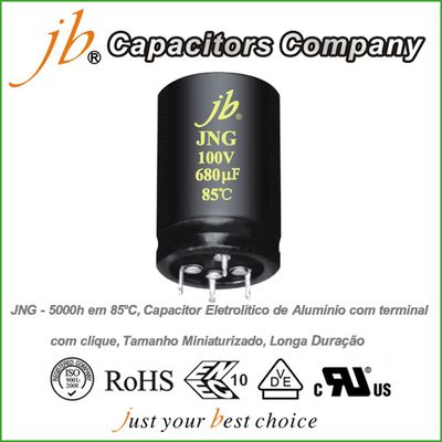 JNG - 5000H at 85°C, Snap in Aluminum Electrolytic Capacitor, Miniaturized Size, Long Life