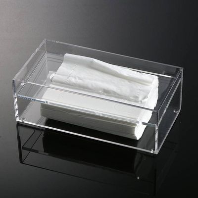 2017 new design transparent acrylic tissue boxes with lid