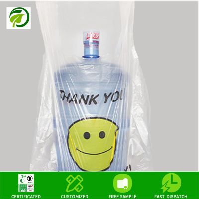 Transparent Smiling Face Plastic Packing Bag Disposable Supermarket Shopping Bag