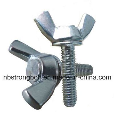DIN316 Wing Screw with White Zinc Plated Cr3+ Carbon Steel / Stainless Steel