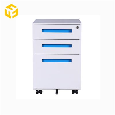 Colorful Office Equipment for A4 Steel File Cabinet 3 Drawer Mobile Pedestal