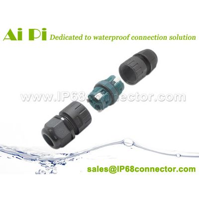 Inline waterproof cable connector