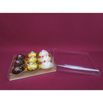 Custom made Clear Plastic Chocolate Candy Packaging Box