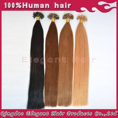 Top colored Human Bulk 20" Double Drawn Chinese Cuticle Prebonded Hair