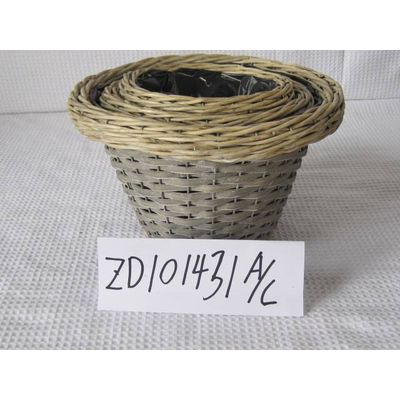 new style cheap willow gardening flower basket for planting