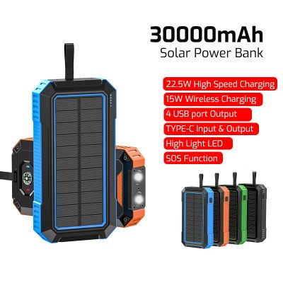 30000mAh Solar Power Bank