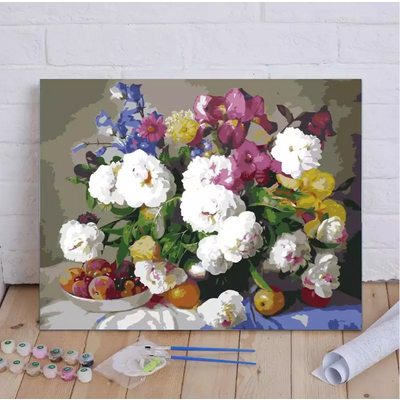 Adult Digital Painting beginners DIY three-flower acrylic painting kit for adult crafts hobby