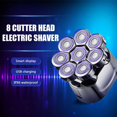 Electric Razor Men Grooming Kit Wet Dry Electric Shaver LCD Display Beard Hair Trimmer Rechargeable