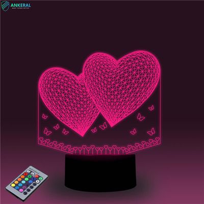 Love Heart Shape 3D Desk Lamp Best Promotional Gifts Half Price on Sale
