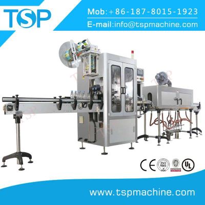 Full automatic sleeve type table top bottle labeling machine