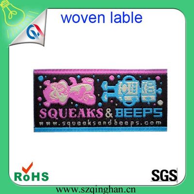 woven fabric label apparel end fold woven label for garment