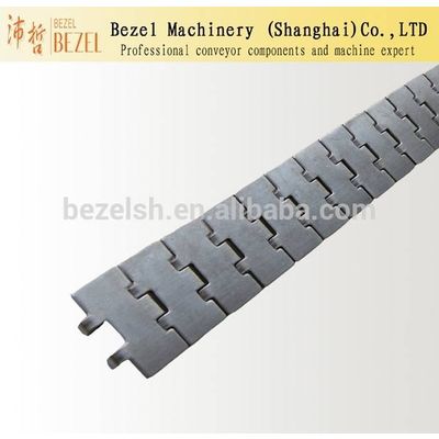 Single hinge stainless steel flat top conveyor chain