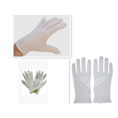 Lightweight white Cotton glove for food industry