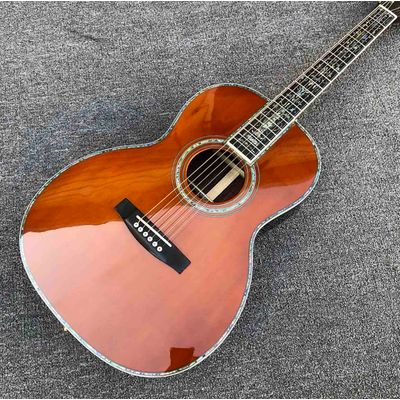 Custom Abalone Binding Solid Koa Top 45ooo Style 39 Inch Classic Acoustic Guitar