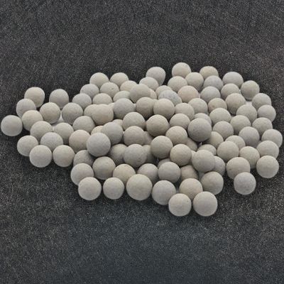 Inert ceramic balls as support media in scrubber towers
