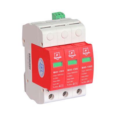 Techwin DIN rail 40kA Class C surge protection device(SPD)TüV certificated for Lower than 1500V DC P