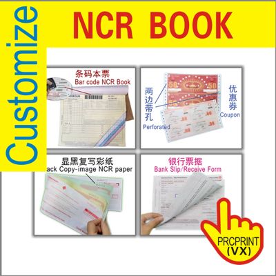Duplicate NCR Carbonless Paper Invoice Bill Cash Receipt Book Printing with Serial Numbering