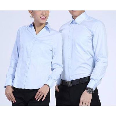 Lady office shirt blouse work uniforms shirts blouse for man and woman