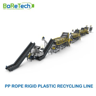 Rigid and Flexible Waste Plastics PP Ropes Recycling Washing System