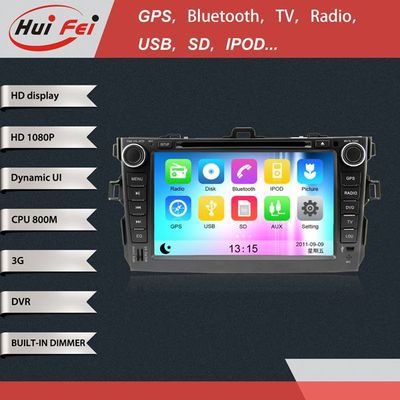 1080P high definition touch screen in car dvd player with 3G wifi gps navigation rear view camera