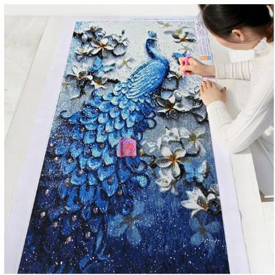 Binqian DIY Diamond Painting Special Accessories Diamond Embroidery Animal Peacock Complete 5D Rhine