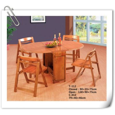 rubber wood fold table (T-112)