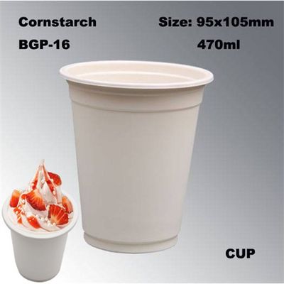 Big Biodegradable Disposable Compostable Cup for Cold Drinks 16oz