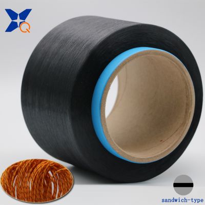XTAA249 Black Carbon Inside Conductive Polyester Fiber 50d/8f Sandwich Type for Anti Static Harnes