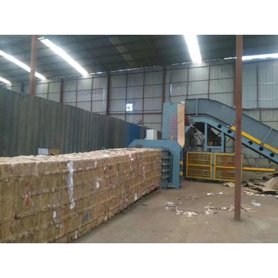 HFBALER Full Automatic Waste Paper Bale Press Machine with conveyor YDW200