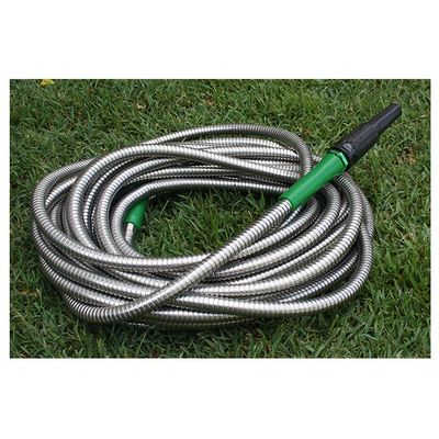 Metal Garden Hose with Stainless Steel Outer Hose and PVC Inner Hose