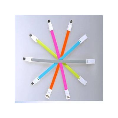 Wholesale Speeding data line, colorful noodle-like USB, General samsung Android Huawei millet-short 