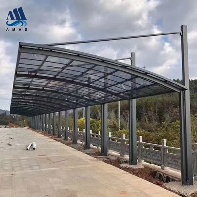 Amas car parking shade Soundproof polycarbonate car shed canopy outdoor aluminum carport for home