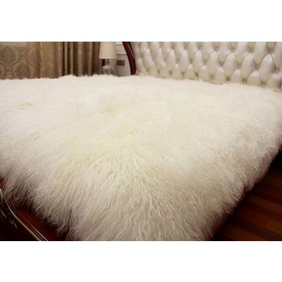 Long Hair Sheep Fur Blanket Sheep Leather Blanket
