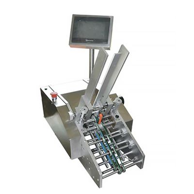 Friction counting paging feeder machine for book paper card and other packing line