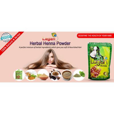 Lagan Herbal Henna For Hair Growth - 500g Pkd | Best Mehndi For Hair -  Lagan Henna 