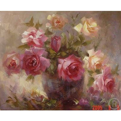 Flower Oil Painting on Canvas 100% Hand-made FL005