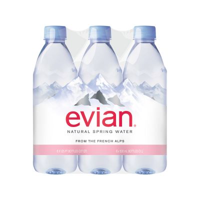 Evian Natural Mineral Water In 330mL, 500mL, 750mL, 1L, 1l, 1.5l