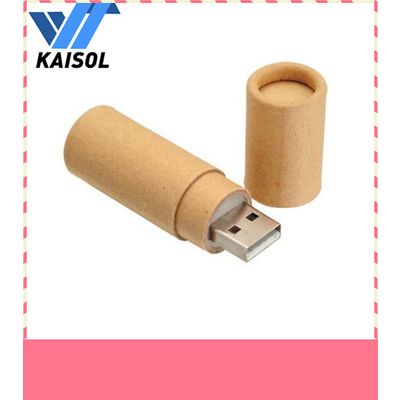 Full capacity paper tube shaped usb flash drive with environmental friendly material