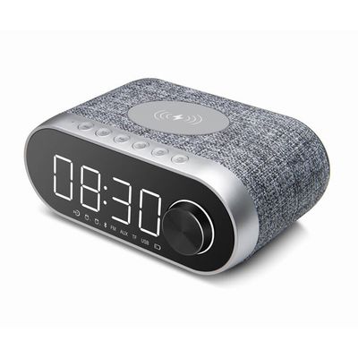 Wireless Charger Clock Bluetooth Speaker LED Display Alarm Clock Speaker
