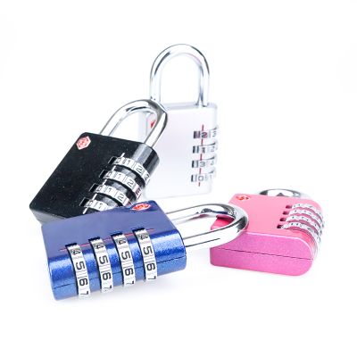 XMM-8093 4 dials zinc alloy password combination lock safe padlock for gym door cabinet