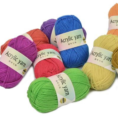 OEM Eco-friendly cheap high quality 4ply acrylic hand craft yarn for hand knitting