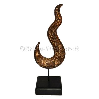 9 Mongkol Number (Thai Lucky Sign) Decorative Wood Carving Thailand