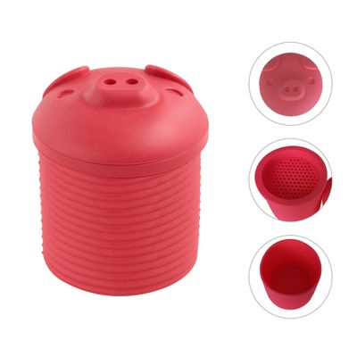 Bacon Grease Container Oil filter silica gel container oil collector, Mesh Strainer Dust-Proof Lid f