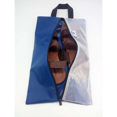 Low MOQ Waterproof PVC Shoe bag Zippered Bag for travel clear shoes organizer