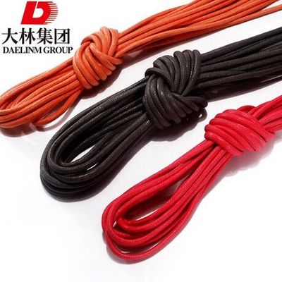 customeried wholesale High quality shoelaces round wax rope