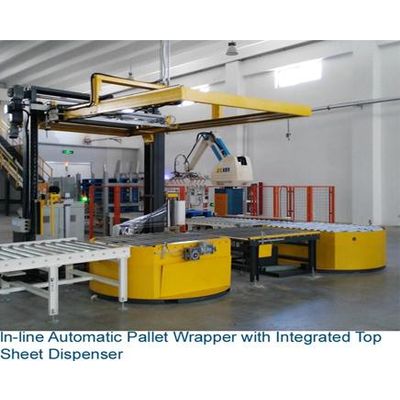 Automatic Pallet Wrapper with Top Sheet Dispenser