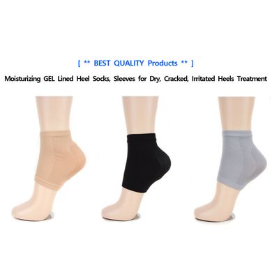 Moisturizing GEL Lined Heel Socks for Dry, Cracked, Irritated Heels (Made in South Korea)