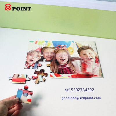 Kids early educational Sublimation MDF wooden puzzle jigsaw