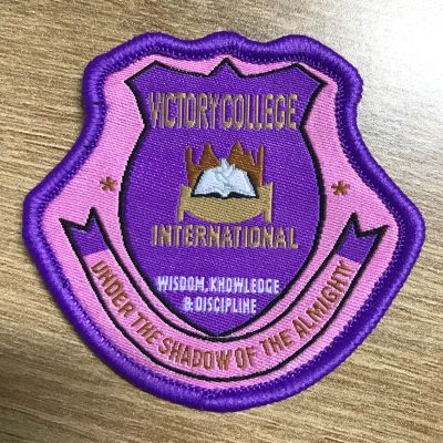 High quality Colorful School Woven Patch for Clothing