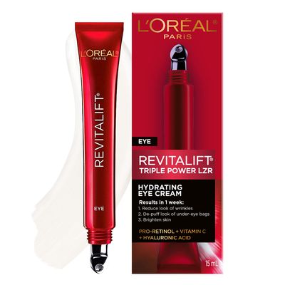L'Oreal Paris Revitalift Triple Power Anti-Aging Eye Cream Treatment, with Pro Retinol, Hyaluronic A